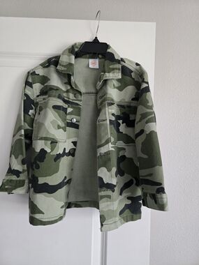 wonder nation Size 5T Camouflage Jacket - Green and Black